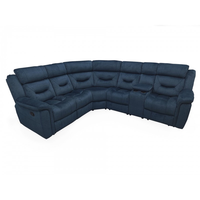 VL Dudley Corner Group Recliner - Blue (4 Pcs) (Nett)